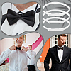 BENECREAT 16Pcs Adjustable Polyester Elastic Bow Tie Extender Bands FIND-BC0005-75B-01-6