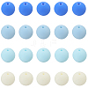 Rubberized Style Imitated Silicone Acrylic Beads MACR-PA0001-06B-02-6