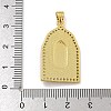 Rack Plating Brass Micro Pave Cubic Zirconia Pendants KK-I718-09G-A-3