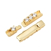 925 Sterling Silver Micro Pave Clear Cubic Zirconia Bayonet Clasps STER-C016-01A-G-4