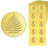 15 Sheets Gold Foil Paper Picture Stickers STIC-WH0025-007-1