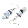 Natural Howlite & White Jade & Sodalite Dangle Earrings EJEW-JE06127-02-4