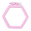 Adjustable ABS Plastic Hexagon Embroidery Hoops TOOL-PW0003-018D-01-1