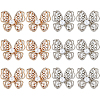 12Pc 2 Colors Iron Rhinestone Buttons FIND-FH0016-79-1
