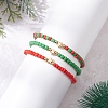 3Pcs Glass Beaded Stretch Bracelets BJEW-JB12440-3
