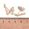 Brass Micro Pave Clear Cubic Zirconia Pendants KK-B102-16G-3