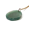 Natural Green Aventurine Chips & Agate Slice Suncatcher AJEW-C048-01D-3
