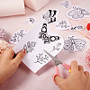 64 Patterns Non-woven Fabrics Water-soluble Embroidery Aid Drawing Sketch DIY-TAC0100-019-14