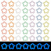 70Pcs 7 Colors Transparent Luminous Acrylic Pendants TACR-TA0001-65-2