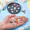 20Pcs 20 Colors Glass Beads Enamel Beads BLOW-TA0001-06-7