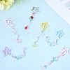6Pcs 6 Colors Star Iron & Plastic Snap Hair Clips PHAR-CP0001-27-3