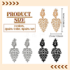 6Pairs 3 Colors Alloy Dangle Stud Earrings for Women EJEW-HY0001-16-2