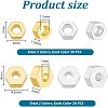 120Pcs 4 Styles Rack Plating Brass Beads KK-PH0010-68-2