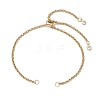 2Pcs 2 Colors 304 Stainless Steel Rolo Chain Bracelet Slider Making AJEW-JB01243-2