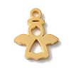 PVD Vacuum Plating 304 Stainless Steel Charms X-STAS-L081-025G-1