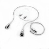Teardrop Alloy Cuff Bangles & Stud Earrings & Choker Sets FS-WGA2D99-02-1