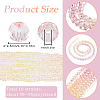 10 Strands Transparent Gradient Color Glass Beads Strands GLAA-SC0002-04B-2