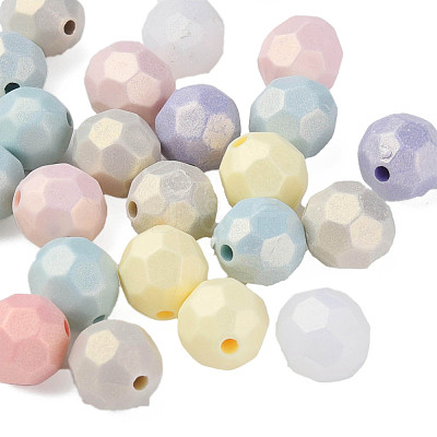 Spray Painted Acrylic Beads MACR-N006-26-C01-1