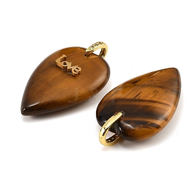 Natural Tiger Eye Pendants G-G470-03G-13-1