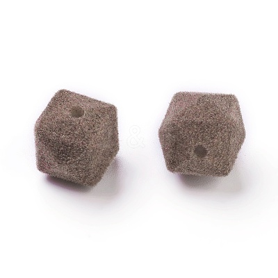 Flocky Acrylic Beads OACR-I001-C02-1