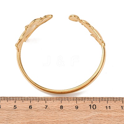 Marine 304 Stainless Steel Cuff Bangles for Women LS-BJEW-Z147-01G-05-1