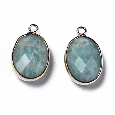 Natural Amazonite Pendants G-Q998-020B-1