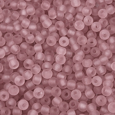 FGB Frosted Transparent Glass Seed Beads SEED-N013-02A-06-1