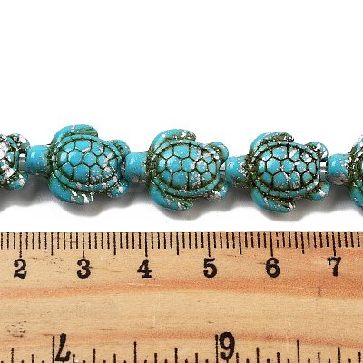 Synthetic Turquoise Dyed Beads Strands G-P507-05N-1