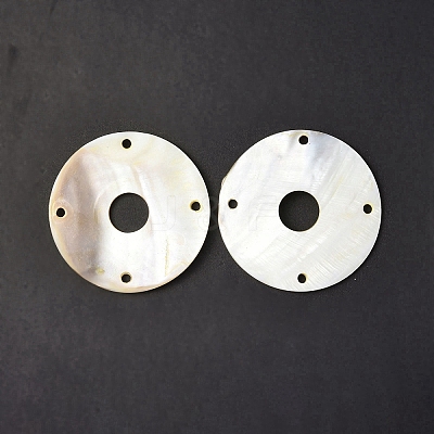 Natural Freshwater Shell Connector Charms SHEL-C003-09-1