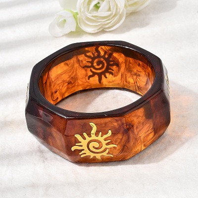 Resin Bangles for Women BJEW-B167-01A-1