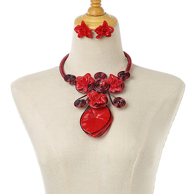 Alloy Aluminum and Acrylic Resin Jewelry Sets FS-WGFFF05-03-1