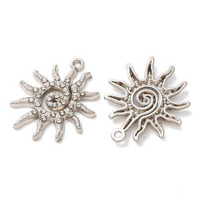 Alloy Rhinestone Pendants RB-CBAA987-19P-1