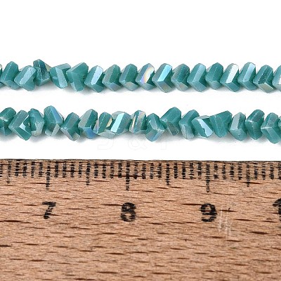 Electroplate Opaque Glass Beads Strands EGLA-Q139-01A-C16-1