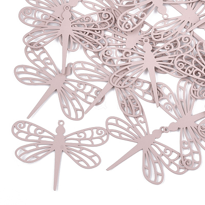 430 Stainless Steel Filigree Pendants STAS-T042-08E-1