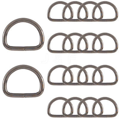 20Pcs Iron D Rings IFIN-SP0001-21A-B-1