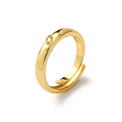Brass Loop Ring Base KK-NH0007-13G-1