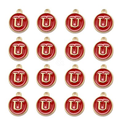 Golden Plated Alloy Enamel Charms LS-ENAM-S118-03U-1
