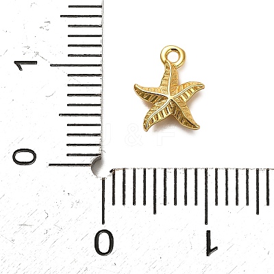 925 Sterling Silver Starfish Charms STER-U009-09G-02-1