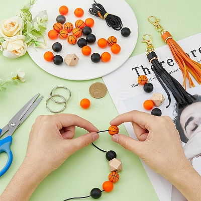 DIY Basketball Keychain Wristlet Making Kit DIY-HY0001-44-1