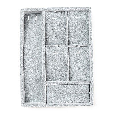 6 Grids Velvet Jewelry Display Stands ODIS-E018-04-1