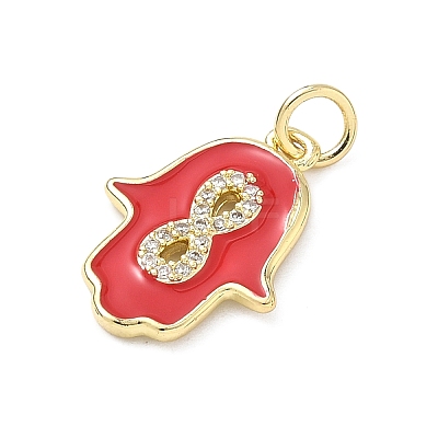 Brass Micro Pave Cubic Zirconia Pendants KK-H255-09G-04-1