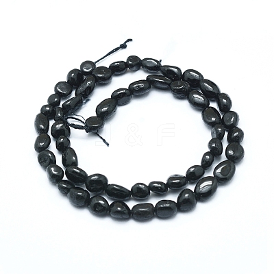 Natural Black Tourmaline Beads Strands G-L550A-03-1