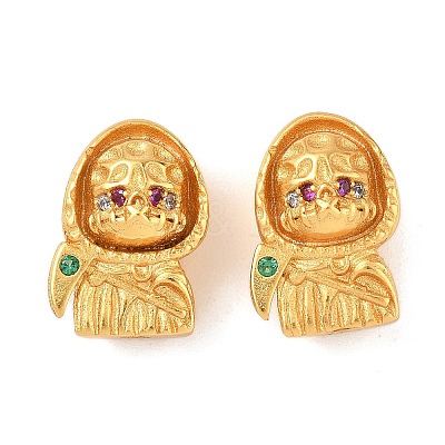 Brass Micro Pave Cubic Zirconia Beads KK-K364-48G-1