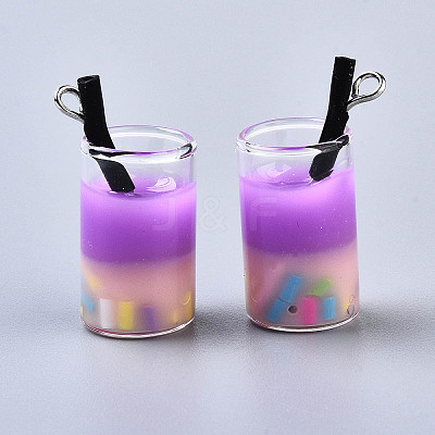 Epoxy Resin and Polymer Clay Pendant LS-GLAA-S181-15C-1