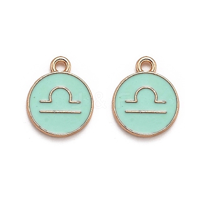 Alloy Enamel Pendants ENAM-S124-01B-15K-1