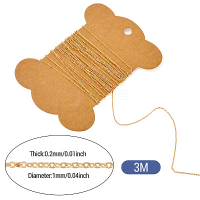3m Brass Rolo Chains CHC-TA0001-42G-1