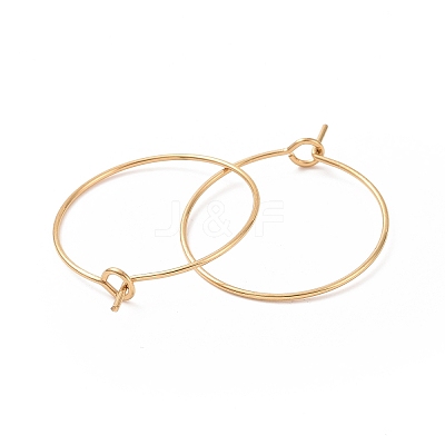 Ion Plating(IP) 316L Surgical Stainless Steel Hoop Earring Findings STAS-D164-04G-1