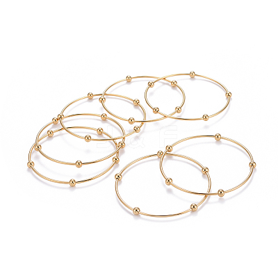 Fashion 201 Stainless Steel Bangle Sets BJEW-L664-023C-G-1-1