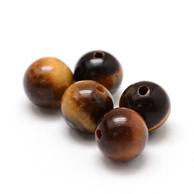 Grade A Natural Tiger Eye Round Beads X-G-L451-01-6mm-1