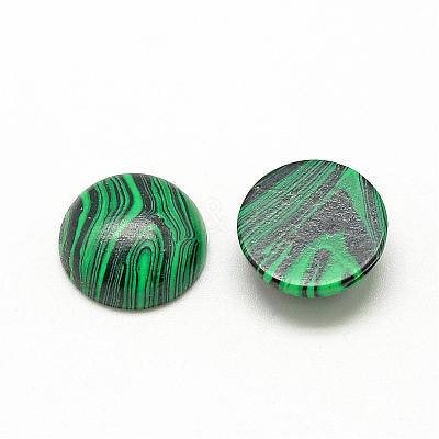 Synthetic Malachite Cabochons G-R416-8mm-38-1
